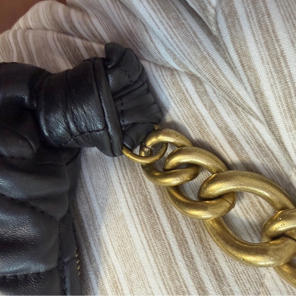 Black Zara Quilted Chain Shoulder Bag - Picture 3 of 5